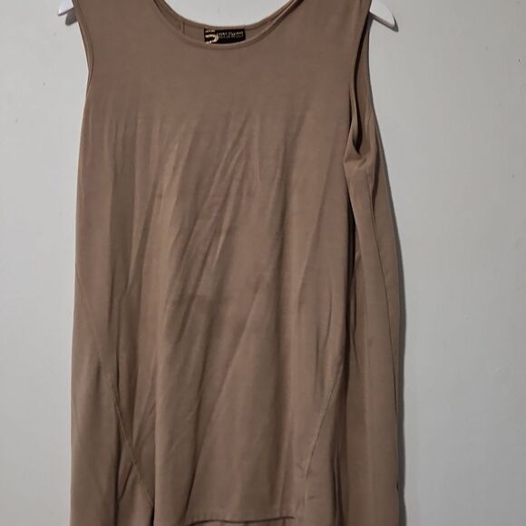 Serena Williams Tan Sleeveless Top with Navy LEGGINGS L - Picture 2 of 9